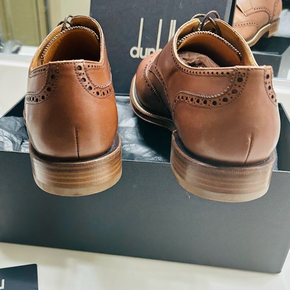😀SOLD😀 Dunhill Men’s Formal Brown Wing Tip Shoes Sz. 8.5 - Picture 5 of 14